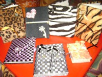 agendas animal print, cinta, jeans, etc..